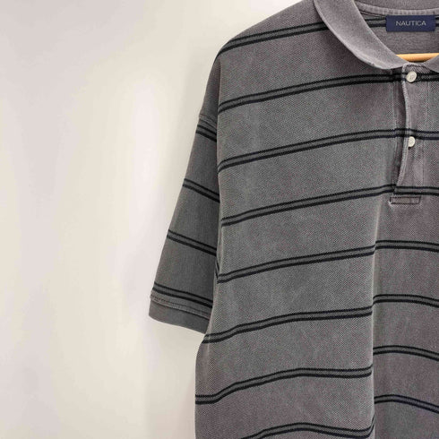 ノーティカ NAUTICA ヘビーオンス ボーダー ポロシャツ メンズ JPN:L